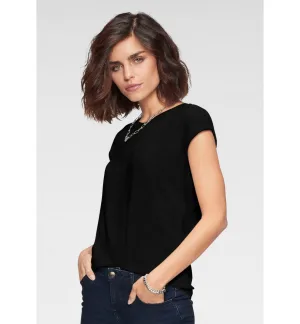 Tamaris T-shirt Korte mouwen, regular fit, effen, met ronde hals