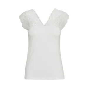 T-shirt met kant voor dames CULTURE Poppy