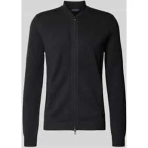 Christian Berg Men Slim fit gebreid jack met opstaande kraag