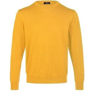 Trui 100% scheerwol ronde hals Van Peter Hahn geel