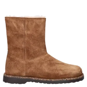 Birkenstock Uppsala Zip Shearling gevoerde suède enkelboots cognac