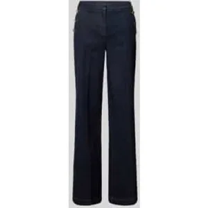 comma Flared jeans met sierknopen