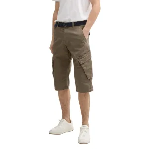 Tom Tailor Cargoshort Zomerbroek met riem (set, 2-delig)
