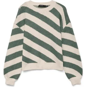 Vero Moda Vmlara ls o-neck pullover boo rep ecru dessin