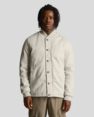 Lyle & Scott Heren Gewatteerde Logo Jas in Grijs