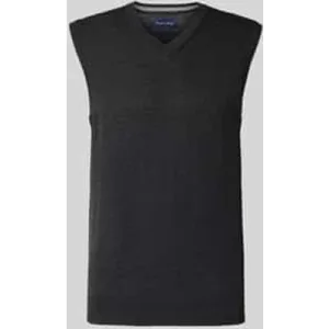 Christian Berg Men Gebreid shirt van lanawol met V-hals