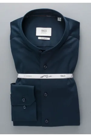 ETERNA 1863 Jersey shirt donkerblauw, Effen