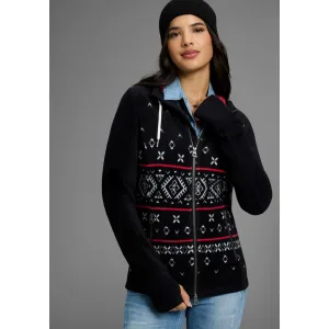 KangaROOS Fleecejack met noors motief