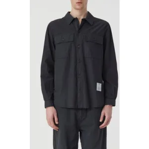 Closed Utility Shirt W/ Elbow Patches Shirts & Blouses Black