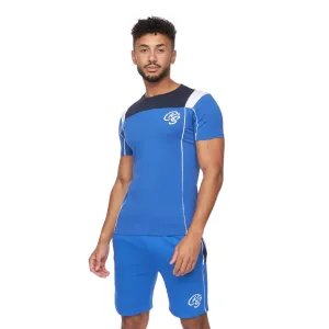 Crosshatch Heren Rentrays T-shirt & Korte Broek Set (Blauw)