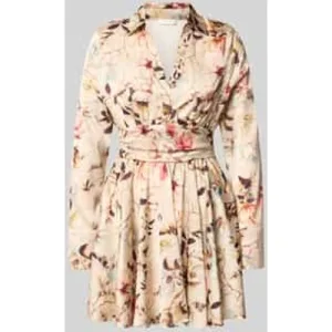 Guess Mini-jurk met V-hals, model ‘CONCETTA FLARE DRESS’