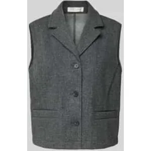 Christian Berg Woman Gilet met reverskraag en paspelzakken