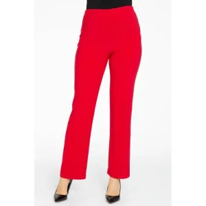 YOEK straight fit broek van travelstof DOLCE rood