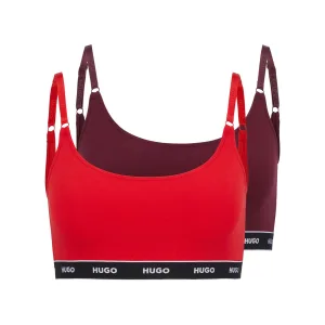 Dames Hugo 2-pack Bralettes in Rood