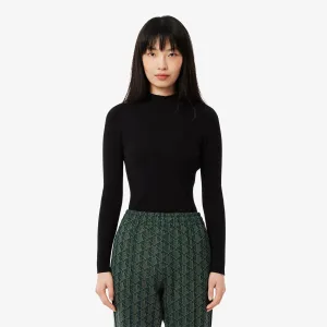 Lacoste 3D Ribgebreide Damestrui in Zwart