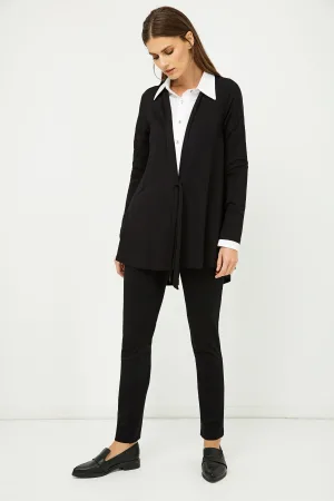 Zwart jersey vest met stropdassen