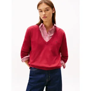 TOMMY JEANS Trui met V-hals TJW ESSENTIAL VNECK SWEATER EXT