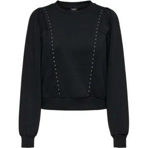 Only Onlleah l/s o-neck stud cs swt black/silver studs