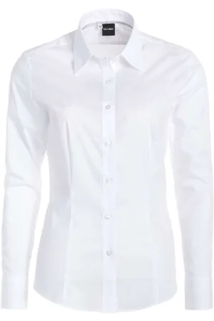 OLYMP Dames Overhemd wit, Effen