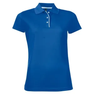 SOLS Dames/dames Performer korte mouw Pique Polo Shirt (Koningsblauw)