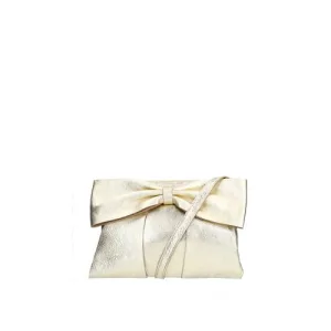 Manfield leren crossbody tas goudkleurig