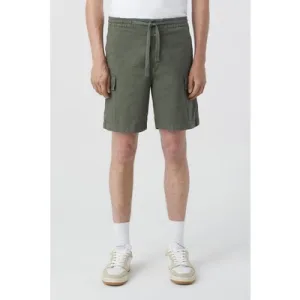 Closed Drawstring Cargo Shorts Shorts Chard Green