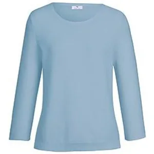Trui ronde hals 100% SUPIMA® katoen Van Peter Hahn blauw