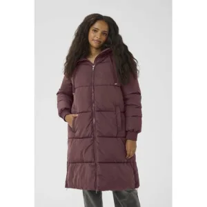 Kaffe Curve gewatteerde jas rood