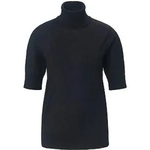 Coltrui 100% scheerwol korte mouwen Van Peter Hahn zwart