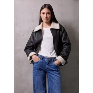 Street One Studio Dames Velours jas in Zwart