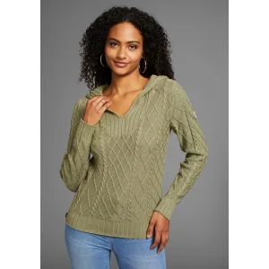 KangaROOS Capuchontrui van vlechtbrei