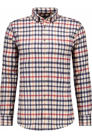 RAGMAN Overhemd beige, Ruit