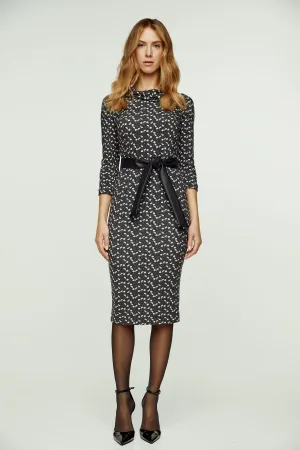 Jurk met print en riem