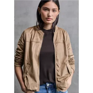 Street One Studio Dames Blouson in velours in Bruin