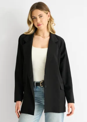 Zwarte oversized getailleerde blazer