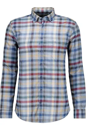 RAGMAN Overhemd blauw, Ruit