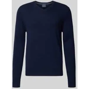 Christian Berg Men Gebreide pullover van een mix van wol en kasjmier met V-hals