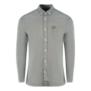Lyle & Scott Green Long Sleeved Cotton Linen Shirt