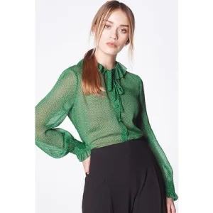 LK Bennett Eliza Button-down Shirt Green