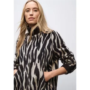 Street One Dames Nep bont zebra blouson in Bruin