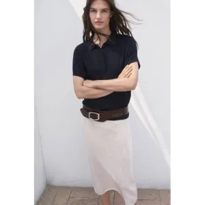 Mango top donkerblauw