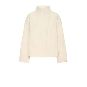 ICHI wollen tussenjas ecru