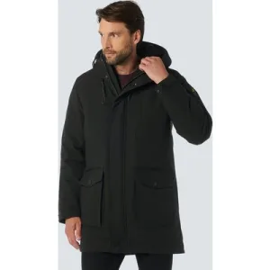 No Excess Jacket Long Fit Hooded Black