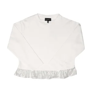 Emporio Armani Juniors Sweatshirt voor meisjes in Wit