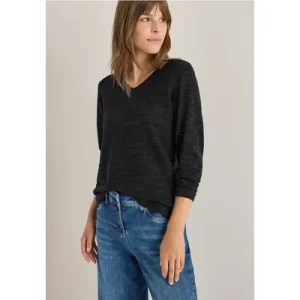 Cecil Dames Trui met V-hals in Zwart