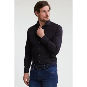 River Woods Slim Fit Uni Shirt Blue