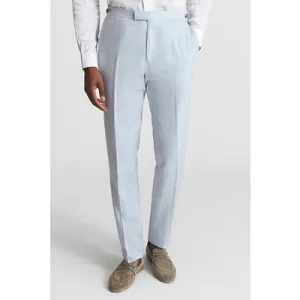 Reiss Kin-linen Mixer Trouser Soft Blue