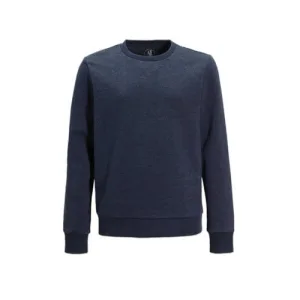anytime fleece sweater donkerblauw melange