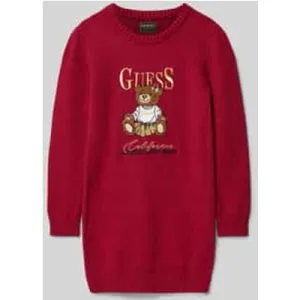 Guess Gebreide muts van viscosemix met labelstitching