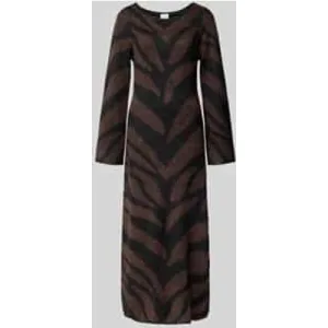 Ichi Midi-jurk in gebreide look, model ‘Dasila’